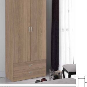 Armarios 2 puerta con 2 cajones de madera