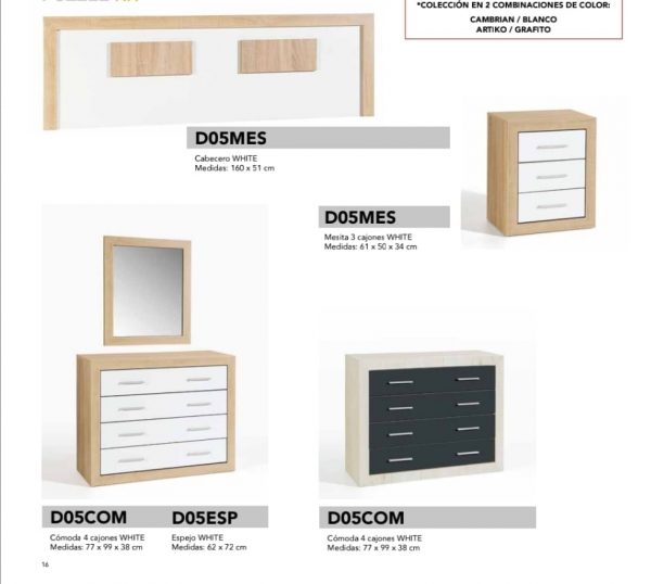 Conjunto de Dormitorio  de Matrimonio en Oferta