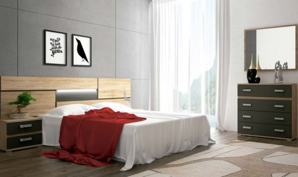Dormitorio de matrimonio completo estilo Priego estilo 2