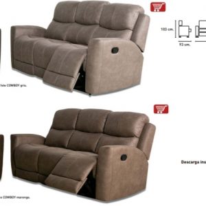 MODELO   AURA     Sofa relax    3×2