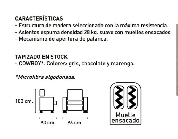 Sillon  modelo Aura 1 plaza - Imagen 3
