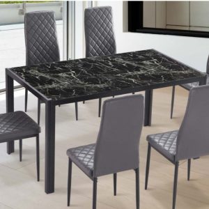 CONJUNTO MESA Y 6 SILLEAS  modelo Marmol