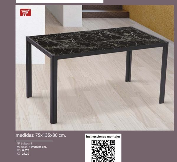CONJUNTO MESA Y 6 SILLEAS  modelo Marmol - Imagen 3