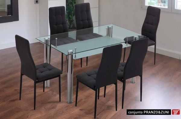 CONJUNTO MESA Y 6 SILLEAS  modelo Zuny